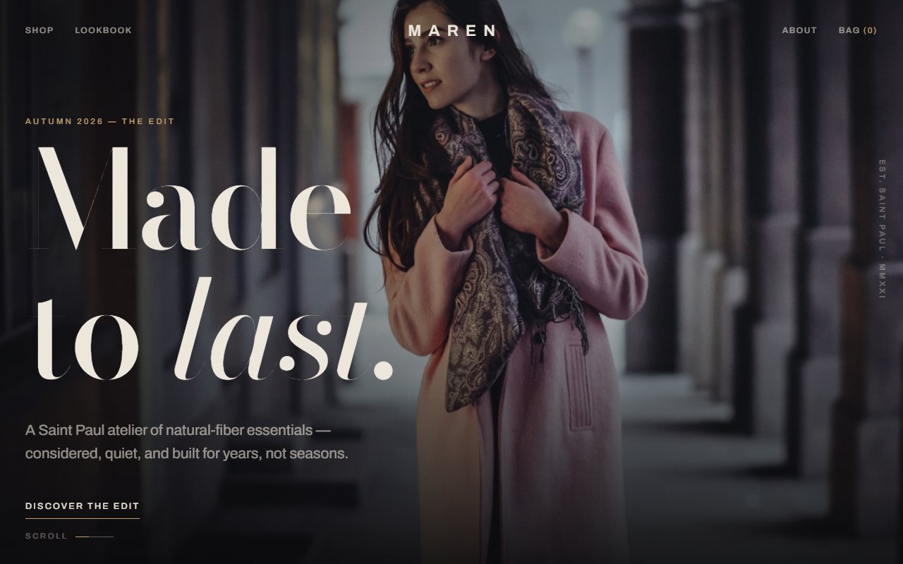 MAREN — sample boutique website